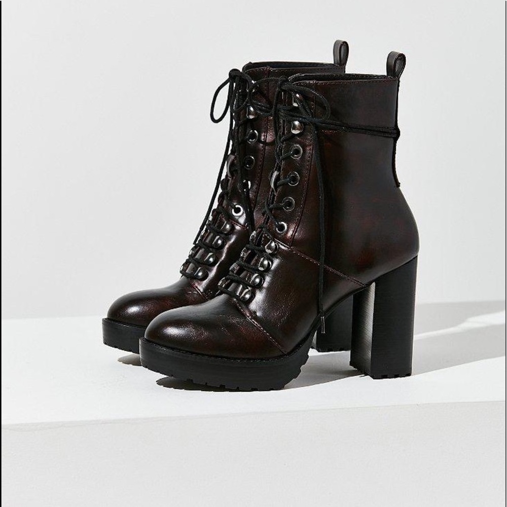 Urban Outfitters Lace Up Heeled Boots